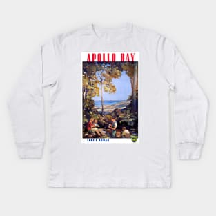 Vintage Travel Poster Apollo Bay Australia Kids Long Sleeve T-Shirt